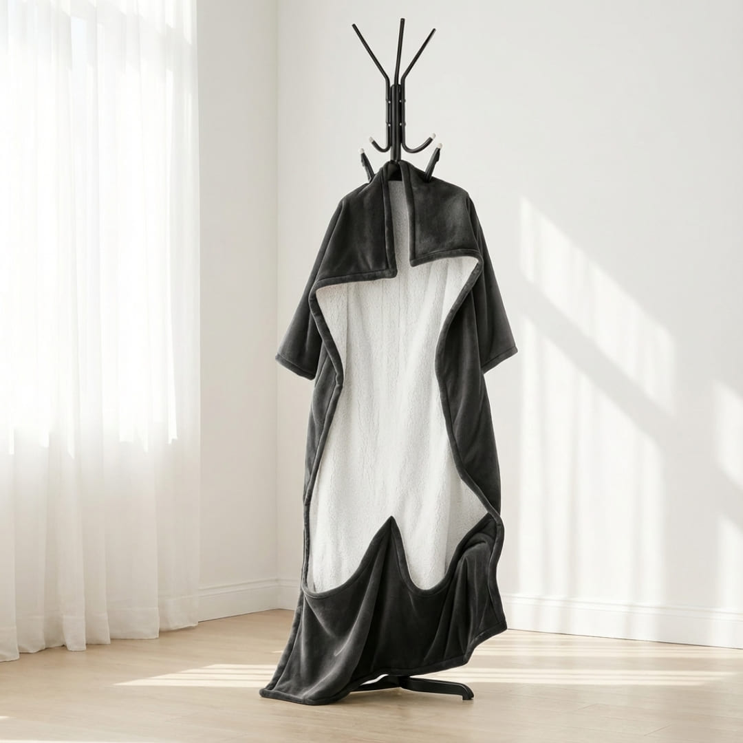 VARMA™ – Couverture chauffante en velours & sherpa