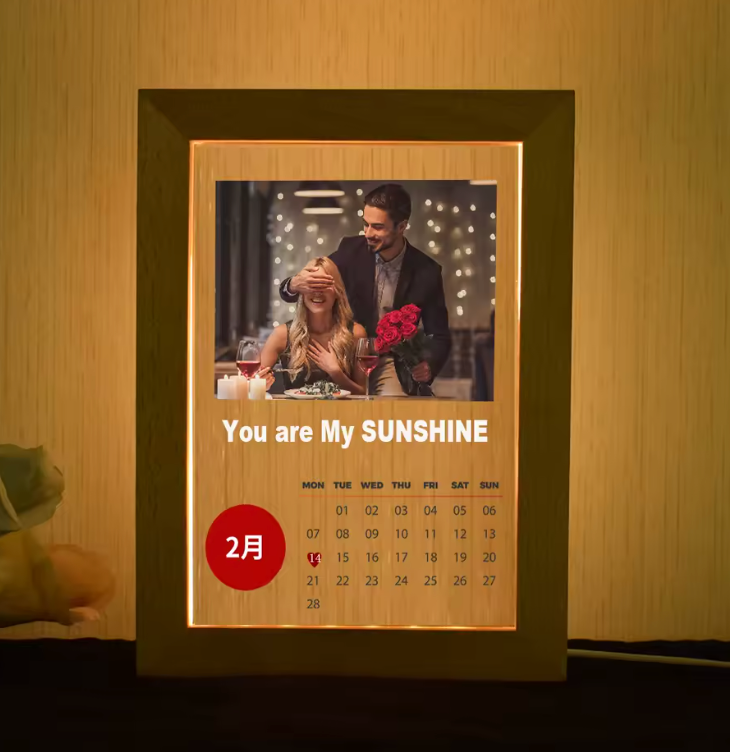 Cadre photo en bois personnalisé