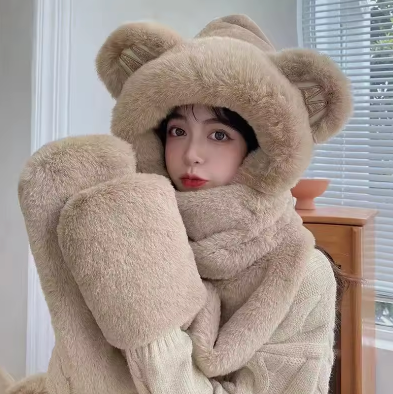 BEARA™ – Ensemble 3 pièces thermique en fourrure